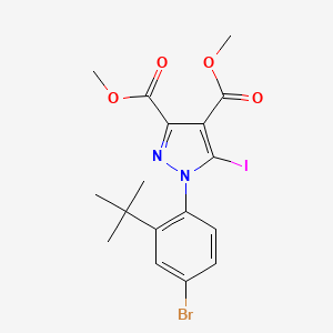 Dimethyl 1-(4-bromo-2-(tert-butyl)phenyl)-5-iodo-1H-pyrazole-3,4-dicarboxylate