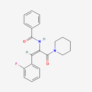 N-[2-(2-Fluoro-phenyl)-1-(piperidine-1-carbonyl)-vinyl]-benzamide