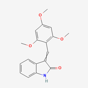 molecular formula C18H17NO4 B1196275 3-[(2,4,6-trimethoxyphenyl)methylidene]-1H-indol-2-one 