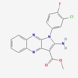 methyl 2-amino-1-(3-chloro-4-fluorophenyl)-1H-pyrrolo[2,3-b]quinoxaline-3-carboxylate