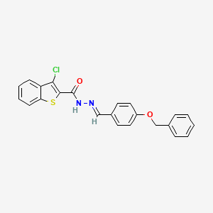 N'-{(E)-[4-(benzyloxy)phenyl]methylidene}-3-chloro-1-benzothiophene-2-carbohydrazide