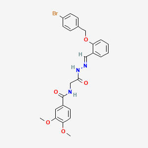 N-(2-(2-(2-((4-Bromobenzyl)oxy)benzylidene)hydrazino)-2-oxoethyl)-3,4-dimethoxybenzamide