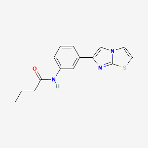 molecular formula C15H15N3OS B1196298 N-[3-(6-imidazo[2,1-b]thiazolyl)phenyl]butanamide 