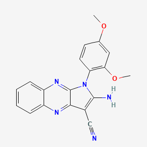 2-amino-1-(2,4-dimethoxyphenyl)-1H-pyrrolo[2,3-b]quinoxaline-3-carbonitrile