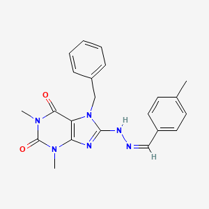 4-Methylbenzaldehyde (7-benzyl-1,3-dimethyl-2,6-dioxo-2,3,6,7-tetrahydro-1H-purin-8-YL)hydrazone