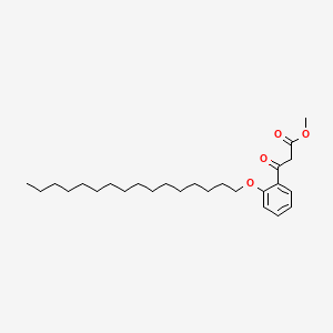 molecular formula C26H42O4 B11963236 Methyl 3-(o-(hexadecyloxy)phenyl)-3-oxopropionate CAS No. 55017-92-0