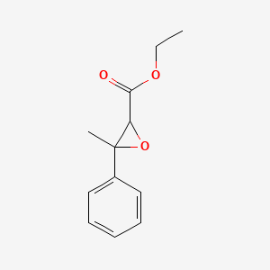 molecular formula C12H14O3 B1196324 Ethyl methylphenylglycidate CAS No. 77-83-8