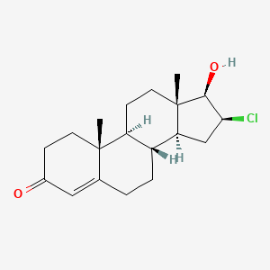 molecular formula C19H27ClO2 B1196328 16beta-Chloro-17beta-hydroxyandrost-4-en-3-one CAS No. 6304-74-1