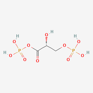molecular formula C3H8O10P2 B1196330 3-phospho-D-glyceroyl dihydrogen phosphate 