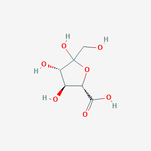 molecular formula C6H10O7 B1196331 D-fructofuranuronic acid 