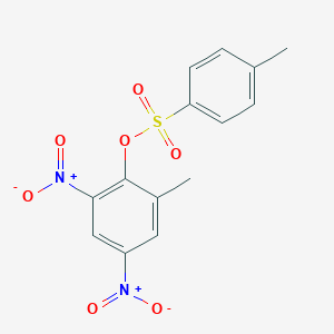 molecular formula C14H12N2O7S B11963407 2-Methyl-4,6-dinitrophenyl 4-methylbenzenesulfonate 