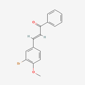 molecular formula C16H13BrO2 B11963537 3-(3-Bromo-4-methoxyphenyl)-1-phenylprop-2-en-1-one 