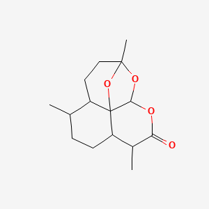 molecular formula C15H22O4 B1196360 1,5,9-Trimethyl-11,14,15-trioxatetracyclo[10.2.1.04,13.08,13]pentadecan-10-one 