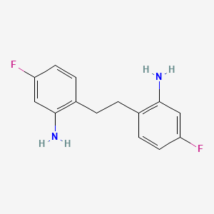 molecular formula C14H14F2N2 B11963606 2,2'-Ethane-1,2-diylbis(5-fluoroaniline) CAS No. 50618-93-4