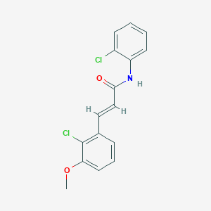 molecular formula C16H13Cl2NO2 B11963647 3-(2-Chloro-3-methoxyphenyl)-N-(2-chlorophenyl)-2-propenamide CAS No. 853349-85-6