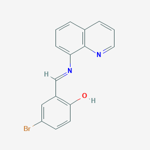 4-Bromo-2-((quinolin-8-ylimino)methyl)phenol