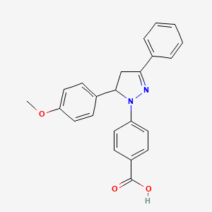 4-[3-(4-Methoxyphenyl)-5-phenyl-3,4-dihydropyrazol-2-yl]benzoic acid