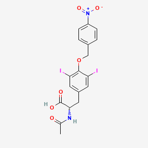 molecular formula C18H16I2N2O6 B1196380 p-Nitrobenzyloxy-N-acetyldiiodotyrosine CAS No. 64700-62-5