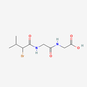 2-[2-(2-Bromo-3-methylbutanamido)acetamido]acetic acid