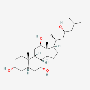 molecular formula C27H48O4 B1196394 Cholestane-3,7,12,23-tetrol CAS No. 68832-44-0