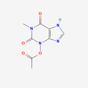 molecular formula C8H8N4O4 B1196396 1-Methyl-3-acetoxyxanthine CAS No. 34618-14-9