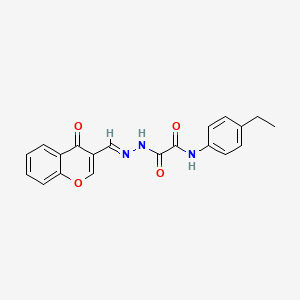 molecular formula C20H17N3O4 B11963964 N-(4-Ethylphenyl)-2-oxo-2-(2-((4-oxo-4H-chromen-3-yl)methylene)hydrazinyl)acetamide 