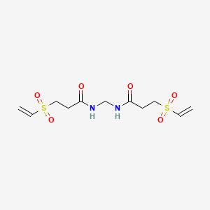 molecular formula C11H18N2O6S2 B1196404 N,N'-Methylenebis(3-vinylsulfonylpropionamide) CAS No. 42514-10-3