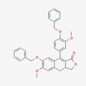 7-Benzyloxy-9-(4-benzyloxy-3-meo-PH)-6-meo-3A,4-2H-3H-naphtho(2,3-C)furan-1-one