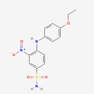 molecular formula C14H15N3O5S B11964127 Benzenesulfonamide, 4-[(4-ethoxyphenyl)amino]-3-nitro- CAS No. 22025-44-1