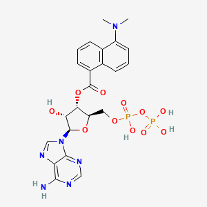 molecular formula C23H26N6O11P2 B1196424 Dan-ADP CAS No. 72947-52-5