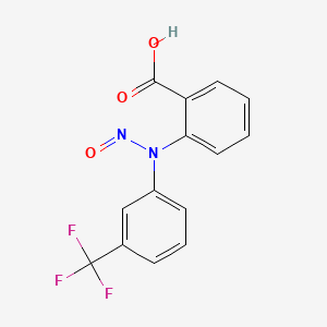molecular formula C14H9F3N2O3 B1196432 1-(m-Trifluoromethylphenyl)-N-nitrosoanthranilic acid CAS No. 23595-00-8