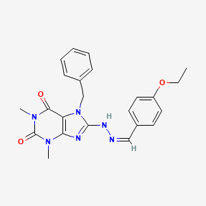 molecular formula C23H24N6O3 B11964363 4-Ethoxybenzaldehyde (7-benzyl-1,3-dimethyl-2,6-dioxo-2,3,6,7-tetrahydro-1H-purin-8-YL)hydrazone 