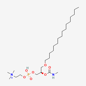 molecular formula C26H56N2O7P+ B1196454 1-O-Palmitol-2-(N-methylcarbamyl)-sn-glycero-3-phosphocholine, >=98% (TLC), white powder 