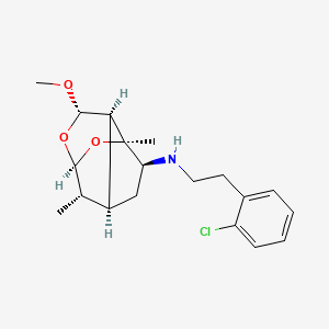 molecular formula C19H26ClNO3 B1196458 4-(2-(2-氯苯基)乙基)氨基-8-甲氧基-3,10-二甲基-2,9-二氧杂三环(4,3,1,0(3,7))癸烷 CAS No. 68163-03-1