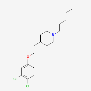 molecular formula C18H27Cl2NO B1196465 Piperidine,4-[2-(3,4-dichlorophenoxy)ethyl]-1-pentyl-, hydrochloride (1:1) 