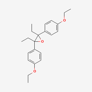 molecular formula C22H28O3 B1196469 Oxirane, 2,3-bis(4-ethoxyphenyl)-2,3-diethyl- CAS No. 78969-61-6