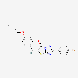 (5E)-2-(4-bromophenyl)-5-(4-butoxybenzylidene)[1,3]thiazolo[3,2-b][1,2,4]triazol-6(5H)-one