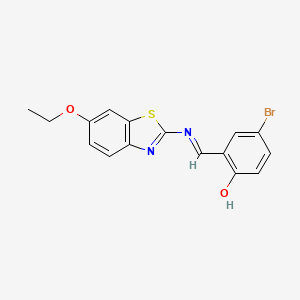 4-bromo-2-{(E)-[(6-ethoxy-1,3-benzothiazol-2-yl)imino]methyl}phenol