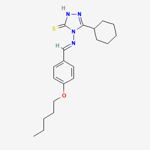 5-cyclohexyl-4-({(E)-[4-(pentyloxy)phenyl]methylidene}amino)-4H-1,2,4-triazole-3-thiol