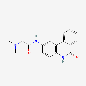 molecular formula C17H17N3O2 B1196489 N~2~,N~2~-二甲基-N~1~-(6-氧代-5,6-二氢菲啶-2-基)甘氨酸酰胺 CAS No. 344458-19-1