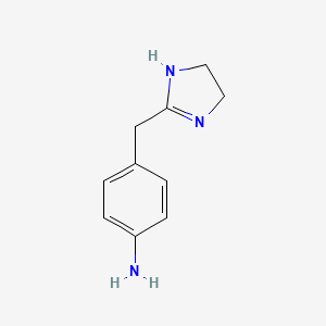 molecular formula C10H13N3 B1196501 2-(4'-氨基苯甲基)咪唑啉 CAS No. 13623-47-7