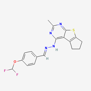 4-(Difluoromethoxy)benzaldehyde (2-methyl-6,7-dihydro-5H-cyclopenta[4,5]thieno[2,3-D]pyrimidin-4-YL)hydrazone