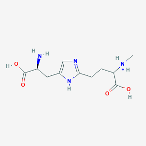 molecular formula C11H19N4O4+ B1196507 2-[3-Carboxy-3-(methylammonio)propyl]-L-histidine 