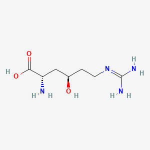 molecular formula C7H16N4O3 B1196509 (+)-γ-羟基-L-高精氨酸 CAS No. 1622-18-0