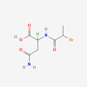 molecular formula C7H11BrN2O4 B11965110 N2-(2-Bromopropionyl)-DL-asparagine CAS No. 6630-35-9