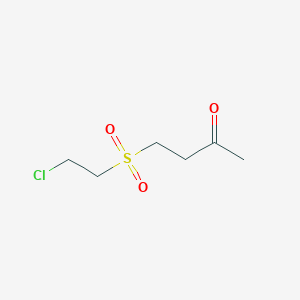 molecular formula C6H11ClO3S B11965116 2-Butanone, 4-[(2-chloroethyl)sulfonyl]- CAS No. 62101-26-2