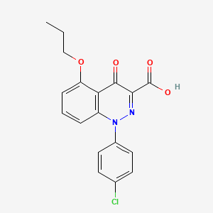 molecular formula C18H15ClN2O4 B1196517 1-(4-氯苯基)-4-氧代-5-丙氧基-喹啉-3-羧酸 CAS No. 130561-18-1