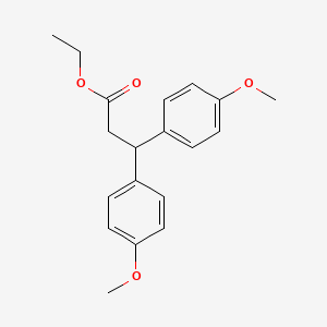 molecular formula C19H22O4 B11965235 3,3-Bis-(4-methoxy-phenyl)-propionic acid ethyl ester CAS No. 102162-75-4