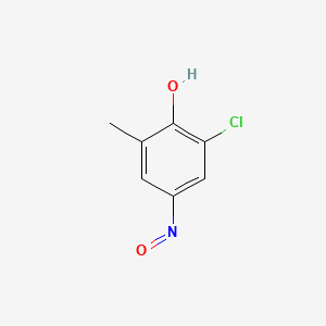 molecular formula C7H6ClNO2 B11965248 o-CRESOL, 6-CHLORO-4-NITROSO- CAS No. 73791-20-5