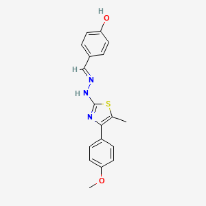 molecular formula C18H17N3O2S B11965249 4-Hydroxybenzaldehyde [4-(4-methoxyphenyl)-5-methyl-1,3-thiazol-2-yl]hydrazone 